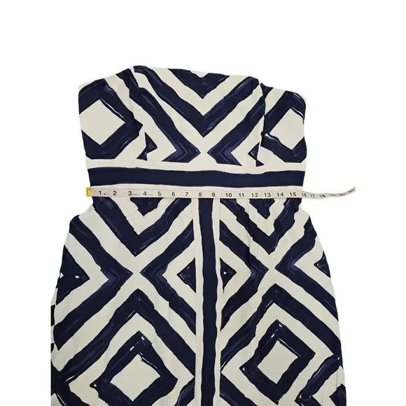 Vineyard Vines Strapless Maxi Dress Resort Cruise Diamond print Cocktail - Picture 8 of 11